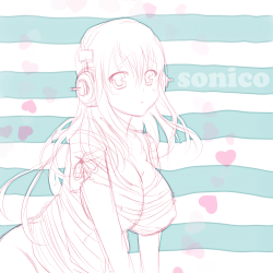 Super Sonico! She&rsquo;s so dang cute, how can I not draw her!? 