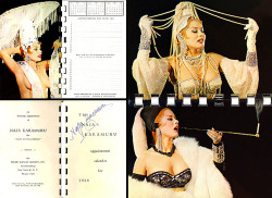Naja Karamuru    aka. &ldquo;The South American Dancer&rdquo;.. Composite photo featuring selected pages from an autographed copy of her 1960 promotional appointment calendar..