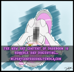 dashboom:  mlpartconfessions:  This dude’s art is very good, but his new art content is sick, disturbing and disgusting. I hope to not see him drawing his futa pony anymore.  I’m so sorry, but I’m not going to stop drawing her.If you don’t like