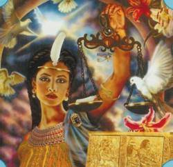 kemetically-ankhtified:   Ma’at - egyptian ancient goddess She represented the  concept of truth, balance, order, law, morality, and justice.  she’s way darker than that, can tell u that much 