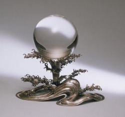 collectorsweekly:  Crystal Ball, made from rock crystal (quartz) with a silver stand. Qing Dynasty, China, circa 19th century. (Via the Philadelphia Museum of Art)