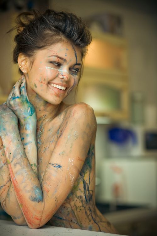Body paint nudist girls