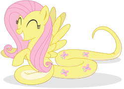 cocoa-bean-loves-fluttershy:  Lamia Fluttershy by Elsdrake. Gah, she’s cute even as a… half-snake, half-horse thing. Did you know there’s no name for that? As many half-this, half-that mythological beasts as there are, there is no half-snake, half-horse.