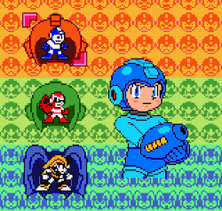vgjunk:  Character Select screen from Rockman Battle &amp; Fighters (Neo Geo Pocket Color).