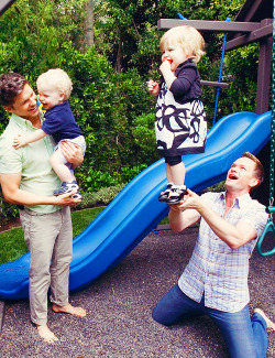 enduring-euphoria:  wifeyviolet:  offbeat-queerity:  thelocalpaedo:  vondell-swain:  trixst3r:  Whoever says gay people shouldn’t have children, look at this picture and go fuck yourself.  how on earth is he holding her with just his hands like that