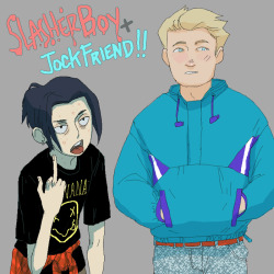Slasherboy and Jockfriend, some OCs Ono and I like to think about♥