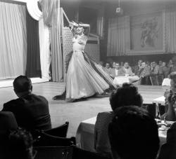calumet412:    In 1952, an unidentified dancer performs at the &lsquo;Chez Paree&rsquo; nightclub, in downtown Chicago..   As photographed by Francis Miller.