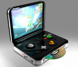 theplushprince:  johnjade:  gallade-x-treme:  embroidedmelody:  bryainiac:  This is a handheld gamecube.    I CAME EVERYWHERE  DO THESE REALLY EXIST  From what I’ve read it’s in the beginning stages of production but I want one SO BAD SWEET MOTHER