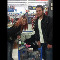 Samantha, Dave and my ๖ Walmart shopping cart #walmart #hoodrich #ghettofab #apartmentproblems  (Taken with instagram)