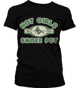 Hot Girls Smoke Pot Juniors T-shirt, Funny Trendy Hot Weed Smoking Juniors Shirt