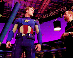 the-absolute-best-gifs:  The Avengers - Behind the Scenes   Follow this blog, you will love it on your dashboard