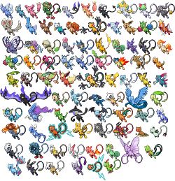 poke-problems:  Thank you for all your Mew fusion submissions. Here is the final compilation of all the best sprites for your enjoyment. ♥  Yay! All mine got in. I did the Suicune, Pichu, Flareon, and Ponyta mews! :Dthe pikachu one is SO adorable! 