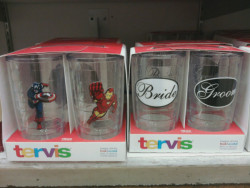 starkassembled:  tardiscrash:  wennichtanzenwill:  Bed, Bath &amp; Beyond, are you suggesting what I think you’re suggesting?  Everyone ships it. Everyone.  omfg. XD  Mother of God. But in all srsness, I need the Cap and Iron Man cups.  When I&rsquo;m