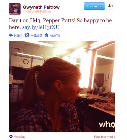 diannaagronskyy-deactivated2012:  Day 1 on IM3. Pepper Potts! So happy to be here. http://say.ly/leH3tXU  