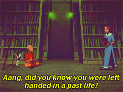 xpandlex:oma-shu:  #katara #u r in a library with unlimited info #and all you do is look up fun facts about your boyfriend  are we not going to mention that aang thought being left handed in a past life is what made him special… like.. you bend all