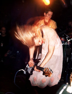 peachiex: Courtney Love on stage in 1991. She married Kurt in this dress a year later. The dress originally belonged to old Hollywood movie star, Frances Farmer. 