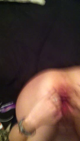 tantricfuckmachine:  My sexy little wife spreading her pussy that I gaped with my big cock. You can see the ridges of muscle and texture on the walls of her cunt. When I push into her I feel each ridge on my cock.   She wants me to cum in her. To fill