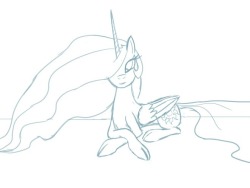 raikohponies:  Celestia without her crown and rest of her accessories.  I’d like to think Celestia has cloven hooves, Luna too, I might add her here too.  This is neat to see :D I like the idea myself. I&rsquo;d love to see this develop further&hellip;