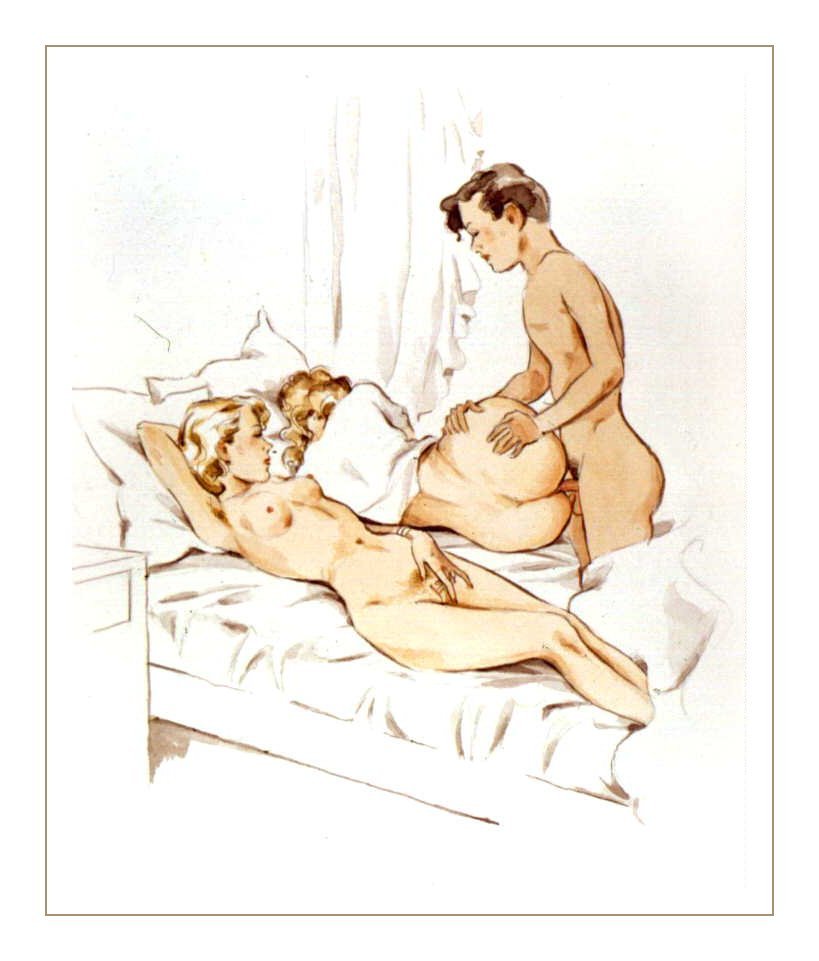 Vintage erotic cartoon sex drawings