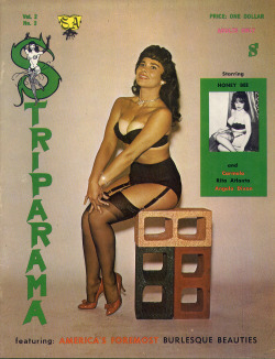 laughinatya:   Patti Waggin and Honey Bee grace the cover of ‘STRIPARAMA’  (Vol.2 - No.2) magazine; published in 1962..  