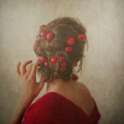 p0-e:  Red, or the woman with the cherries in her hair. by Ana Luísa Pinto [Luminous Photography] on Flickr. 