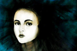 Helena Bonham Carter  Sorry for the crappy photo. Original artwork is so much better imo -__-Kinda challenged myself and tried speed painting. Welp.50x75 cm again 
