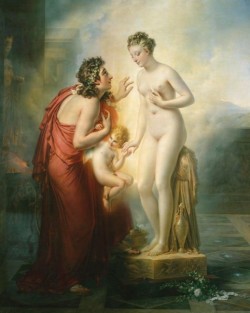 mesbeauxarts:  Anne-Louis Girodet de Roussy-Trioson. Pygmalion and Galatea. 1819. Oil on canvas. Musée du Louvre. Paris, France. 
