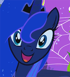 bronyman1995:  spookycurious:  radicaldash:  Your dash is not complete without some adorable Princess Luna, right?  That second gif gets ever every time…  My life is complete. 
