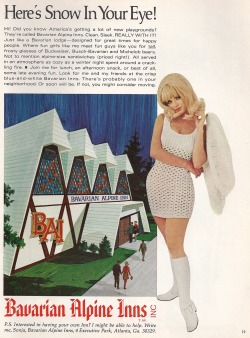 Bavarian Alpine Inns, Vintage Ad, Playboy - February 1969