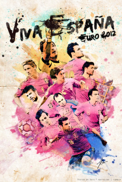 kayteline:  I’ve finally completed the poster for my favorite football team - La Roja. The ten football players in the poster are my favorite football players that will be playing for the Euro 2012 this year. It’s a pity that David Villa couldn’t