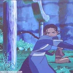 embraceyourinnerblossom:  A photoset in which Katara saves her boyfriend’s ass protects Aang. 
