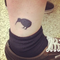 fuckyeahtattoos:  This is my fourth tattoo, I have been nick-named Kiwi for years by all my friends, Thought it seemed appropriate to get a little Kiwi Bird!Done by Terry at Immortal Tattoo.  Cute!