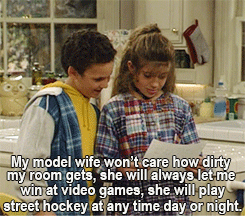nocnyswiat:  nikosnature:  Can we take a moment to admire what was considered style in the 90s.  Can we take a moment to admire the fact that his reply is “‘Cause our kids would look like horses.” He does not say, “I can’t marry another guy!”