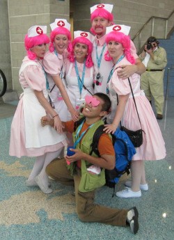 militarypenguin:  lordgrumpy:  get-a-fucking-pen:  bootycallfish:  datkarkatass:  snuggaymer:  Anime Expo 2012 - Day 1  (June 29, 2012) Brock feelin the love from all the Nurse Joys! :D  this is my 9000th post omg  the male nurse joy in the back with
