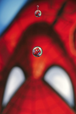 myampgoesto11:  Spiderman water droplet photography by Corrie White 