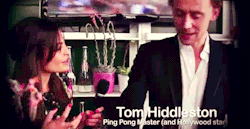 ibong-adarna:  watsonista:  hxcfairy:  sarahvonkrolock | orangetigger:   Tom being his adorable self and wooing the interviewer and cameraperson  PING PONG MASTER AND HOLLYWOOD STAR   #ping pong master  can i say jedi master? 