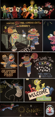 laughingsquid:  More Awesome Chalk Art Murals From the Sesame Workshop Offices 