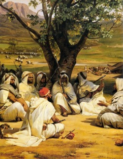 unclegrimace:  Arab Chieftains in Council (The Negotiator) Artist: Horace Vernet (1789–1863)  