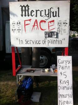 As silly as this seems, this might be a good idea. I’m so in. CORPSE PAINT!