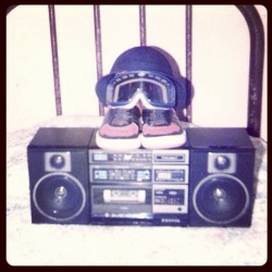 1985 son! Couldn&rsquo;t tell me shit. #CityWings #Pony #Kangol #Goggles #BoomBox (Taken with Instagram)