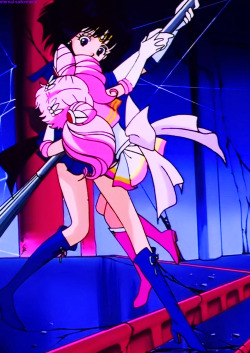 eternal-sailormoon:  eternal-sailormoon:  “Don’t do it, Saturn…”    But then Chibiusa stops her. She stops her because she doesn’t want her best friend to die. Chibiusa knew that she would probably die if she stopped Saturn, but she doesn’t