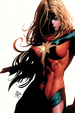 thebatchick:  wanteddead11:  Power, Brains and Beauty. Ms. Marvel’s got it all in spades. Fuck “wonder woman”, a.k.a. Man hating feminazi butch dyke amazon goddes wannabe.  I’m sorry… WHAT did you just call Wonder Woman? It’s okay to prefer