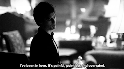 oh Damon, im so sorry &lt;/3 poor baby, you spent 146 years searching for Kathrine, and all along she never loved you. and now Elena&rsquo;s with your brother, and your in love with her, and she is suppressing her love for you because she loves Stefan