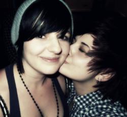 adorablelesbiancouples:  This is me (Shorter) and my beautiful girlfriend, Emz at a ‘Noah and the Whale’ gig. I’ll always remember her holding me around the waist while they played ‘5 years time’. She moved to England shortly after we got together