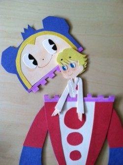 pukeycat:  Teddie papercraft I made today! He is now hanging out on top of the lightswitch :3c 