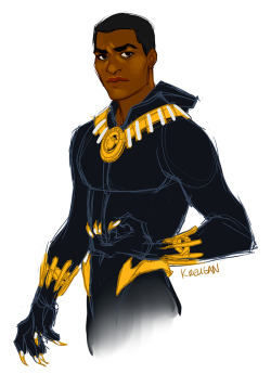 kreugan:  Chiwetel Ejiofor as T’Challa! taking a break from work and this was on my dash, couldn’t resist a sketch - Alycia and I have wanted Chiwetel to play Black Panther for ages. 
