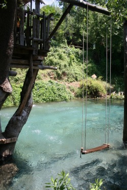 p1kachu:  Swimming pool made to look like a river. 