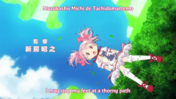 twitchyotaku:  I was wondering about the cat in the OP so I googled it In the Drama CD included in Vol1 LE explains that in the first timeline Madoka became a magical girl to save a cat that was hit by a car and she kept it a secret because she didn’t