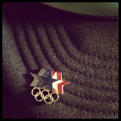 Rocking the 1984 Los Angeles summer Olympics pin today #london2012 #2012 #losangeles #1984 #olympics #summer  #summerolympics  (Taken with Instagram)