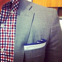 gqfashion:  How GQ does gingham, starring @ejsamson. #gqhq #officestyle (Taken with Instagram)  I think I could pull this off&hellip;